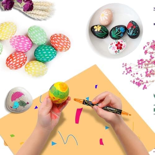 24 Colors Dual Tip Acrylic Paint Pens Markers
