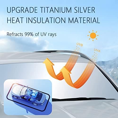 240T Thickened Automotive Glass Sunshade with Storage Bag