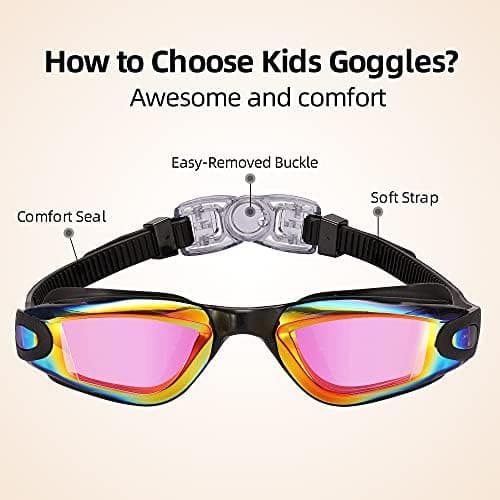 Aegend Kids Swim Goggles, Pack of 2 Swimming Goggles