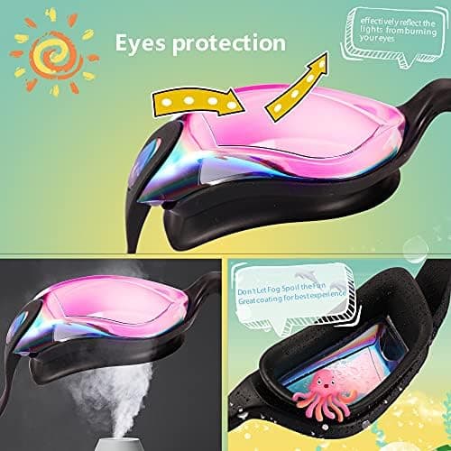 Aegend Kids Swim Goggles, Pack of 2 Swimming Goggles