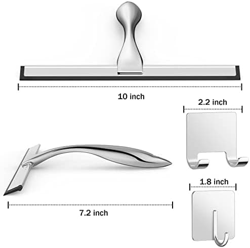All-Purpose Stainless Steel Shower Squeegee, 10 Inch