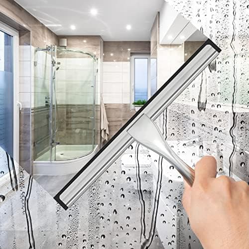 All-Purpose Stainless Steel Shower Squeegee, 10 Inch