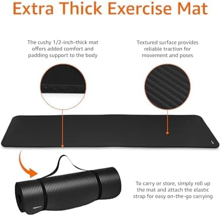 Amazon Basics 1/2-Inch Extra Thick Exercise Yoga Mat