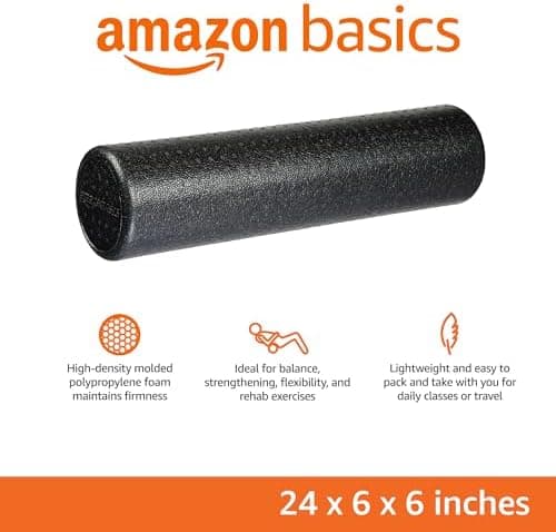 Amazon Basics High-Density Round Foam Roller for Exercise