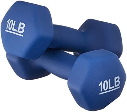 Amazon Basics Neoprene Coated Hexagon Dumbbell Set