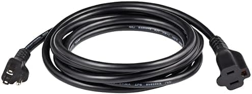 Amazon Basics 10-Foot Power Extension Cord, 13 Amps, 125V, Black