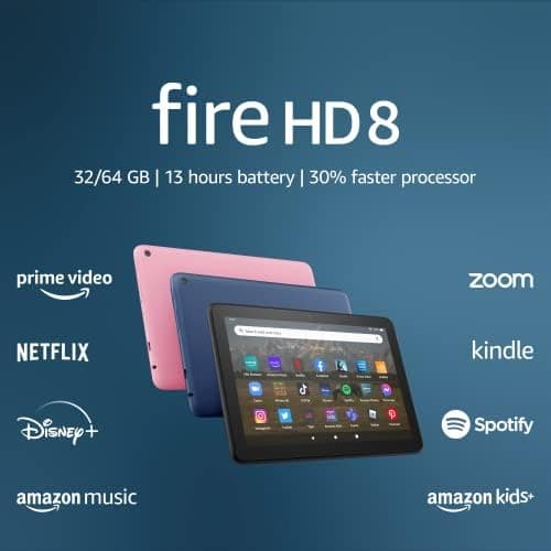 Amazon Fire HD 8 Tablet, 8” HD Display, 64 GB (2022 Release)