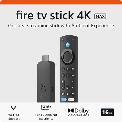 Amazon Fire TV Stick 4K Max with Wi-Fi 6E Support