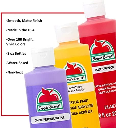 Apple Barrel Acrylic Paint in Assorted Colors (8 Ounce), 20403 White
