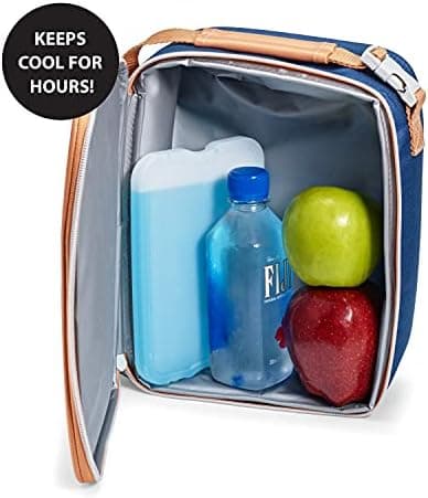 Cool Coolers by Fit & Fresh 4 Pack XL Slim Ice Packs, Blue