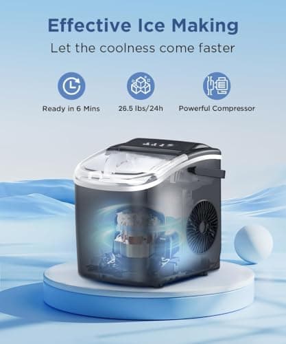 COWSAR Ice Maker Countertop - 26.5lbs/24Hrs, Self-Cleaning