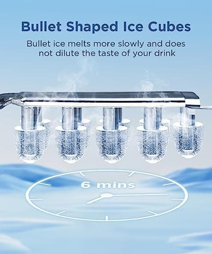 COWSAR Ice Maker Countertop - 26.5lbs/24Hrs, Self-Cleaning