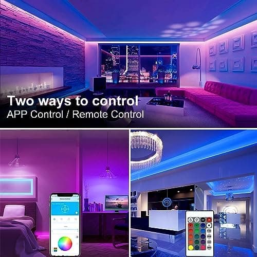 DAYBETTER LED Strip Lights 130ft, Color Changing RGB Decor