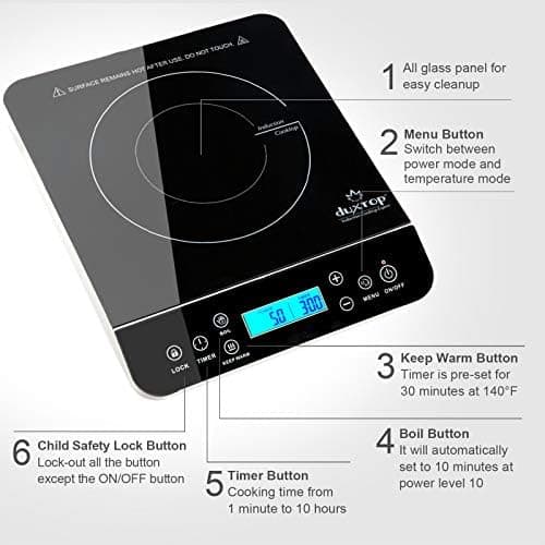 Duxtop Portable Induction Cooktop Burner with LCD