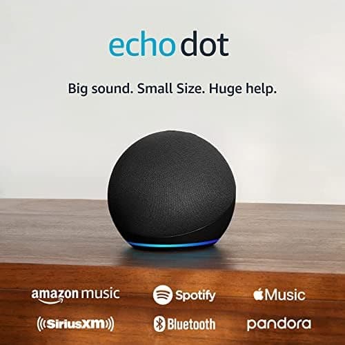 Echo Dot (5th Gen, 2022) | Bigger Sound & Alexa | Charcoal