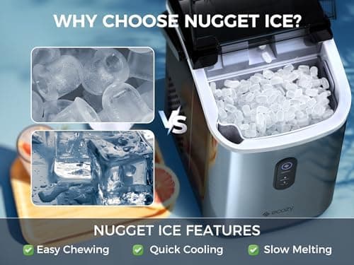 ecozy Nugget Ice Maker Countertop - 33 lbs Daily Output