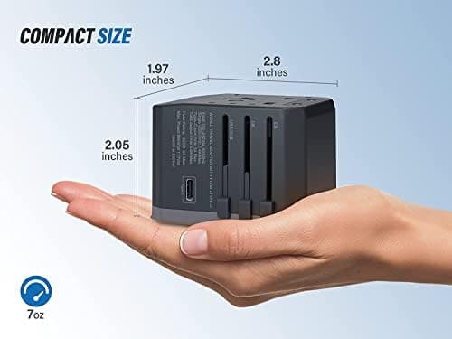EPICKA Universal Travel Adapter with USB Type-C
