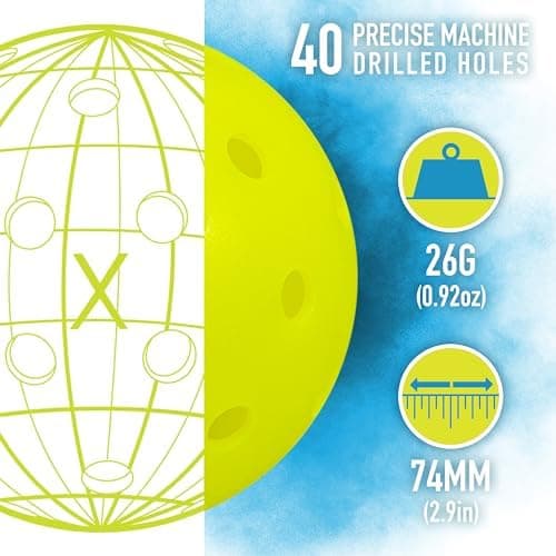 Franklin Sports Outdoor Pickleballs - X-40 Pickleball Balls