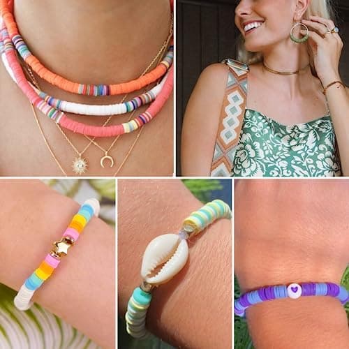 Gionlion 6000 Clay Beads Bracelet Making Kit, 24 Colors