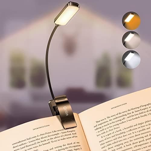 Gritin 9 LED Rechargeable Book Light for Bedtime Reading