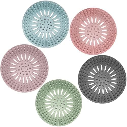 Hair Catcher Shower Drain Covers Protector, 5 Pack