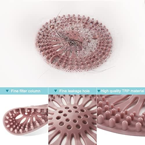 Hair Catcher Shower Drain Covers Protector, 5 Pack