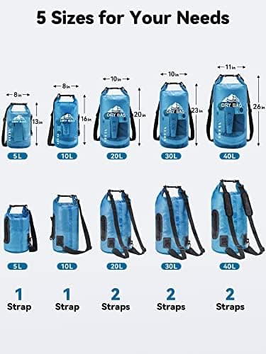 HEETA Waterproof Dry Bag for Travel & Water Sports