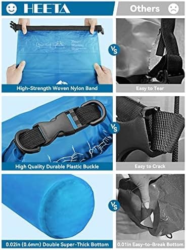 HEETA Waterproof Dry Bag for Travel & Water Sports
