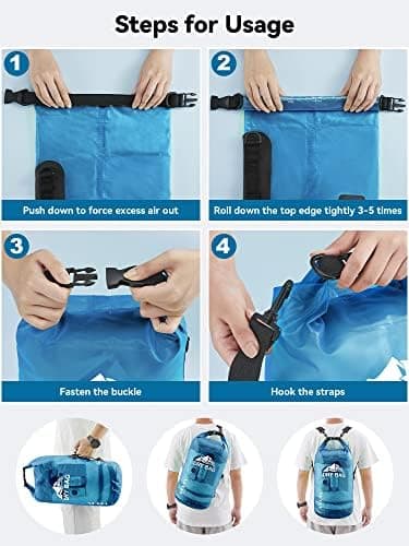 HEETA Waterproof Dry Bag for Travel & Water Sports