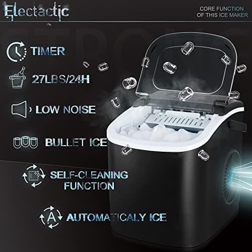 Ice Maker Countertop, Efficient Easy Carry Ice Machine