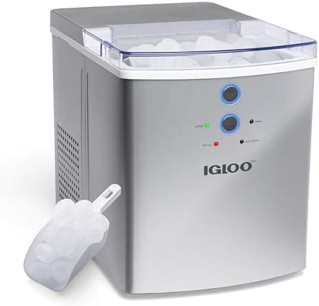 Igloo Electric Countertop Ice Maker Machine - Portable Silver