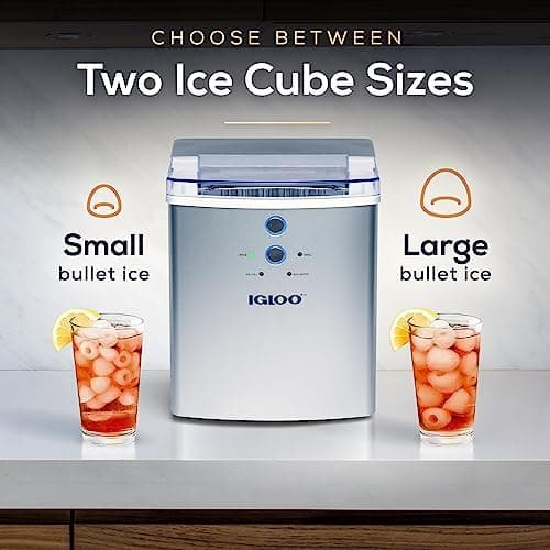Igloo Electric Countertop Ice Maker Machine - Portable Silver