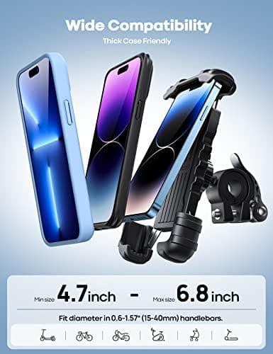 Lamicall Bike Phone Holder, Motorcycle Phone Mount
