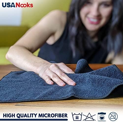 Microfiber Cleaning Cloth Grey - 12 Packs 12.6"x12.6"