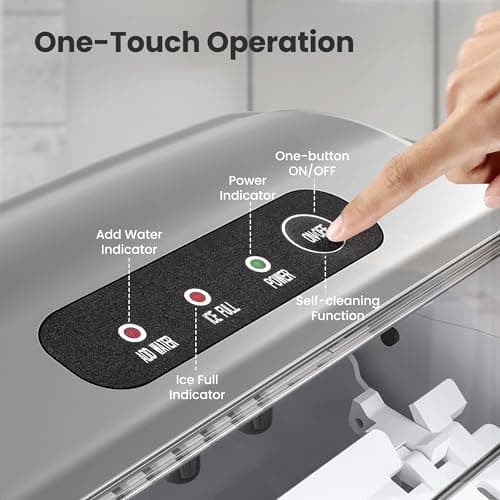 Portable Countertop Ice Maker, 9 Bullet Cubes in 6 Mins, 26Lbs/day