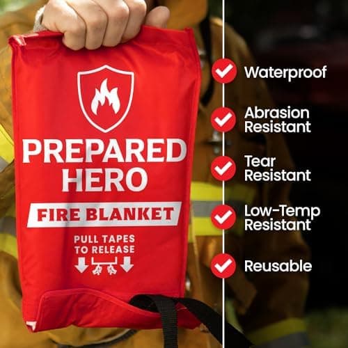 Prepared Hero Emergency Fire Blanket - 40” x 40”