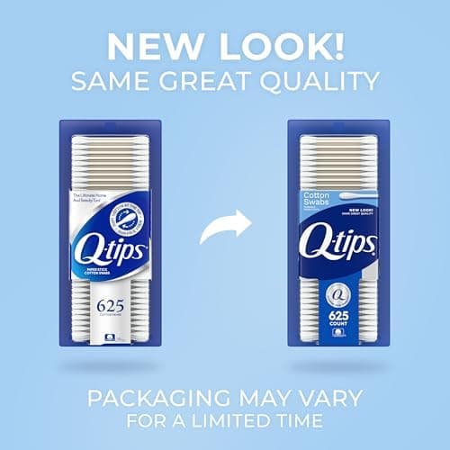 Q-tips Cotton Swabs for Hygiene and Beauty Care, 625 Count