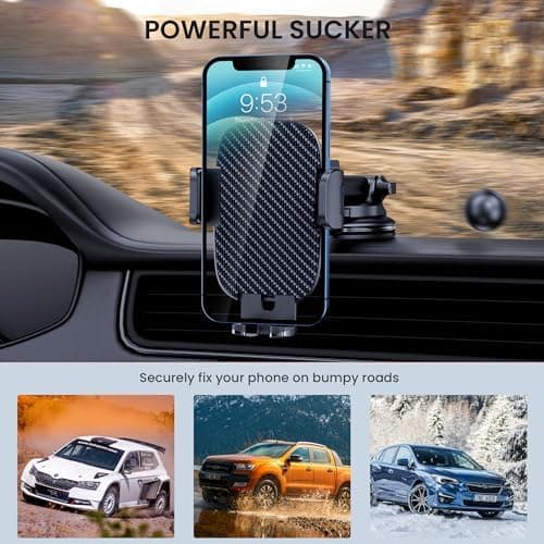 Qifutan Car Phone Holder Mount for Windshield/Dashboard/Vent