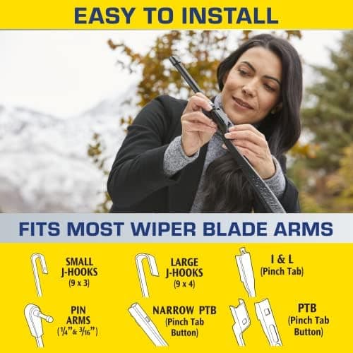 Rain-X Latitude 2-In-1 Water Repellent Wiper Blades, 22 Inch