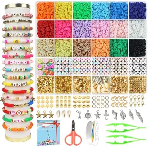 Redtwo 5100 Clay Beads Bracelet Making Kit - Gift for Teen Girls