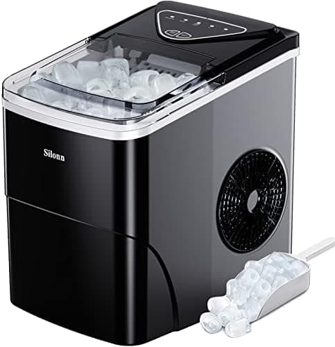 Silonn Ice Maker Countertop, 9 Cubes Ready in 6 Mins
