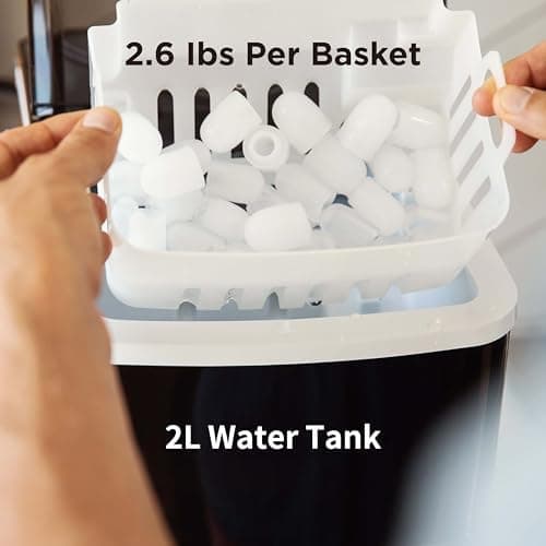 Silonn Ice Maker Countertop, 9 Cubes Ready in 6 Mins