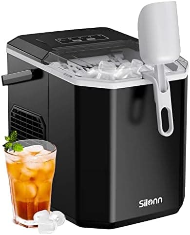 Silonn Portable Countertop Ice Maker with Self-Cleaning Function