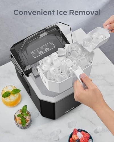 Silonn Portable Countertop Ice Maker with Self-Cleaning Function