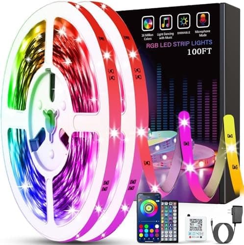 Tenmiro LED Lights for Bedroom 100ft Music Sync