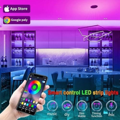 Tenmiro LED Lights for Bedroom 100ft Music Sync