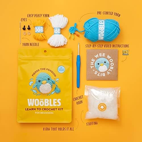 The Woobles Beginners Crochet Kit - Pierre The Penguin