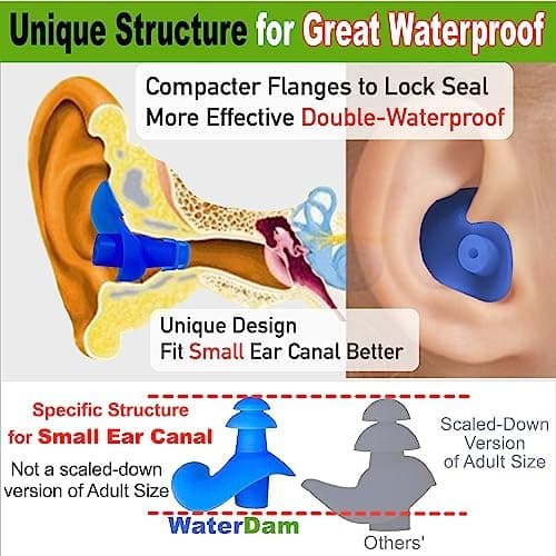 WaterDam A-Series Ultra Comfy Swimming Ear Plugs