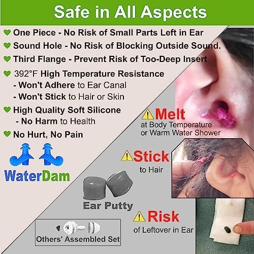 WaterDam A-Series Ultra Comfy Swimming Ear Plugs