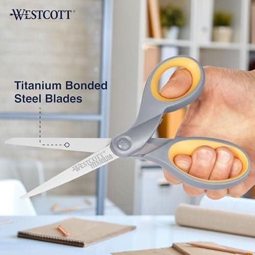 Westcott 13901 8-Inch Titanium Scissors, 2 Pack
